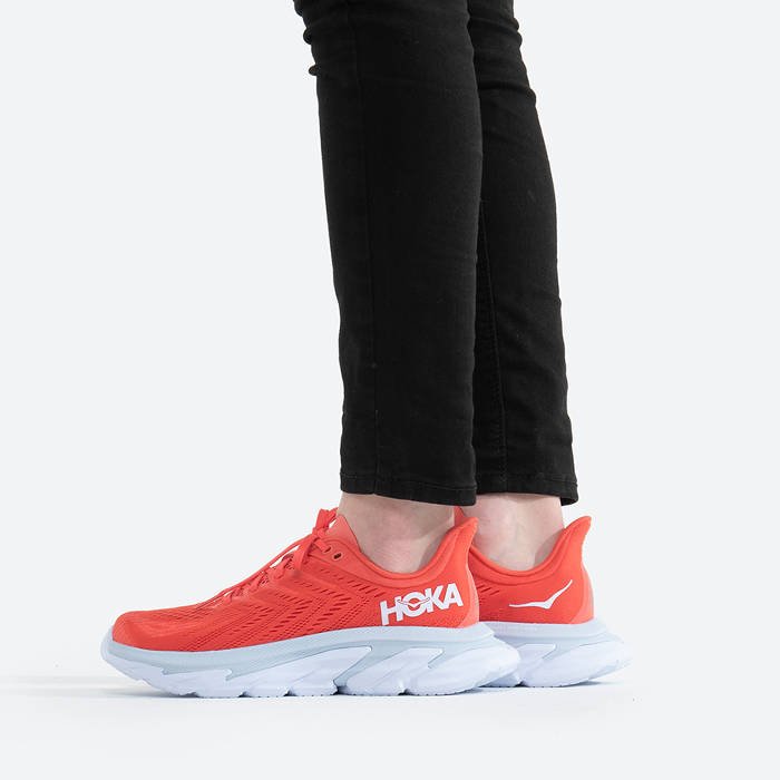 Hoka Womens Running Shoes NZ - Hoka One One Clifton Edge Red (CHB208376)